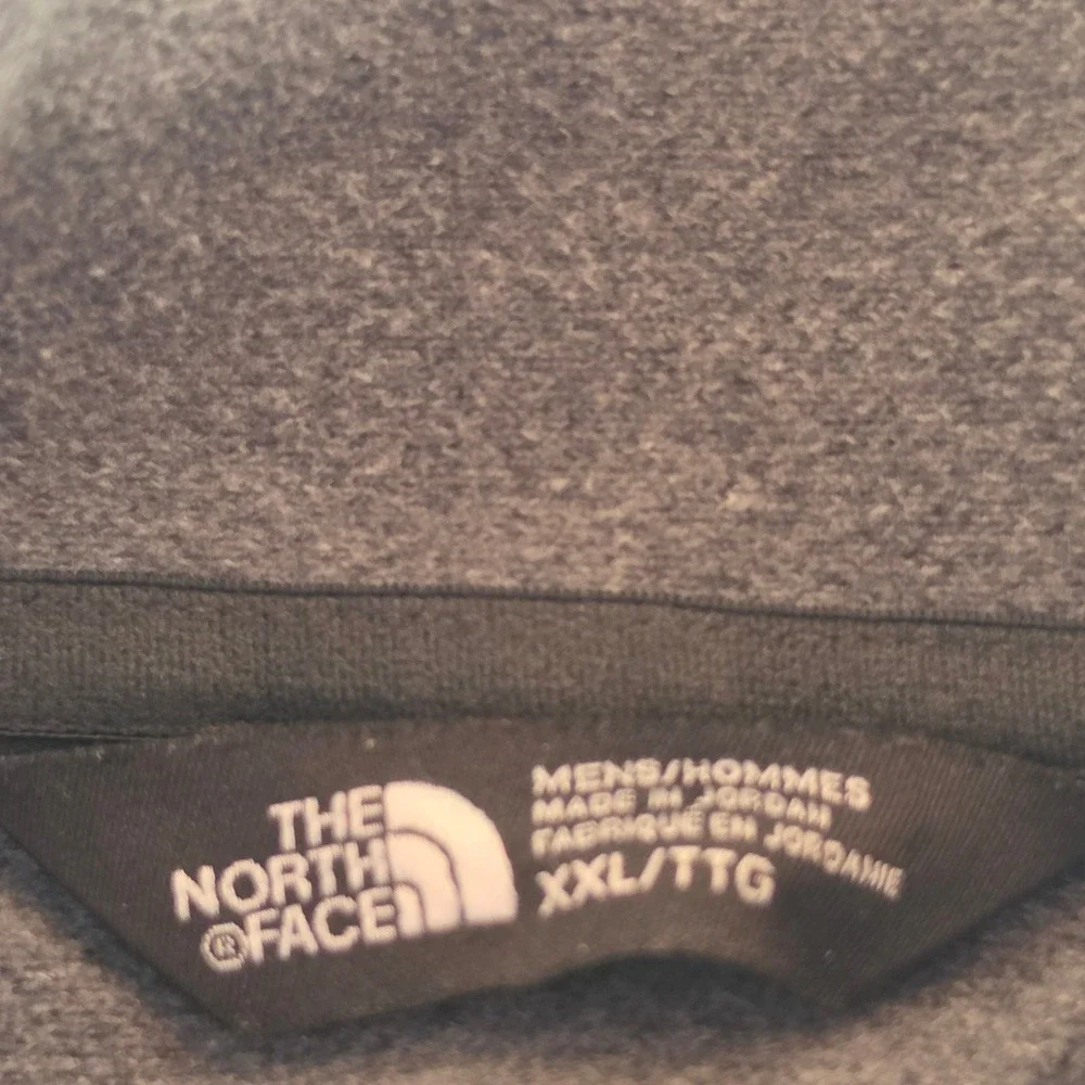 The North Face Mens XXL Gray Heather Quarter Zip Pullover Sierra Construction